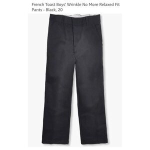 NWT French Toast Relaxed Fit Boys School Uniform Pants: Wrinkle no More: Navy Bl